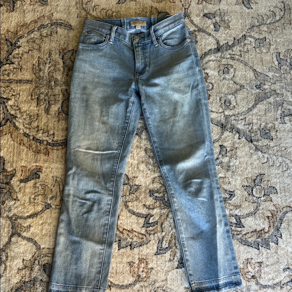 Burberry Mid-Rise Straight Leg Jeans